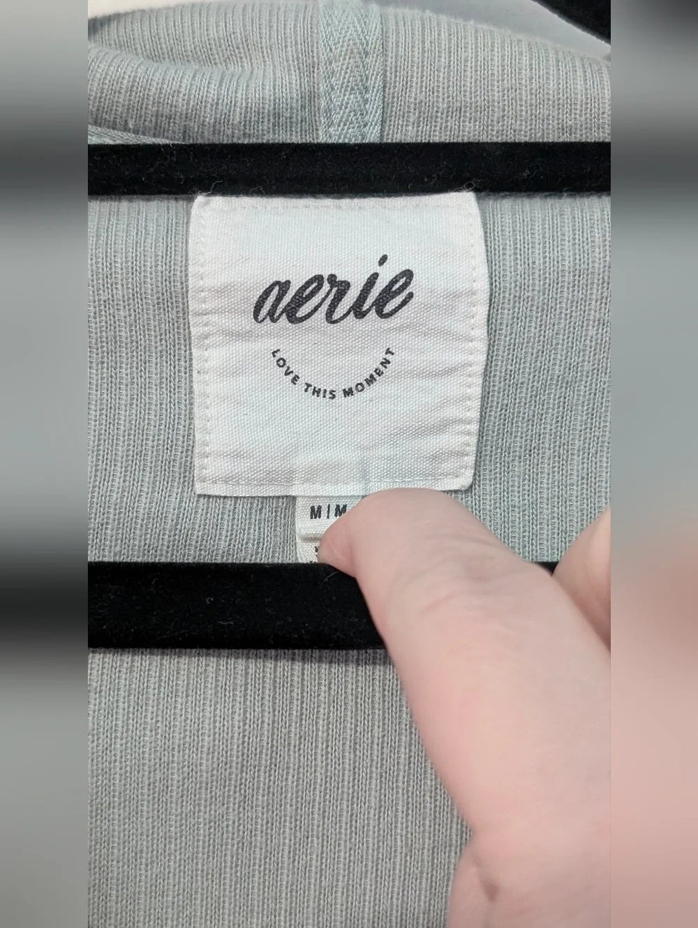 Light Sage Ribbed Henley Pullover - Picture 12 of 14